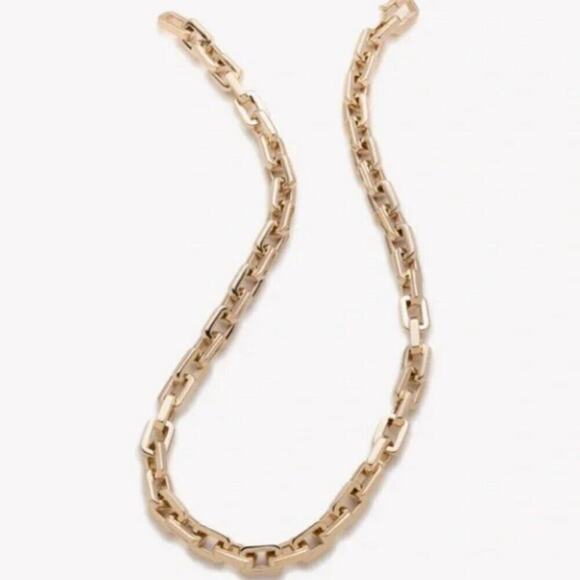 New Eddie Borgo Supra Gold 12 Karat Chain Link Necklace - Picture 3 of 7